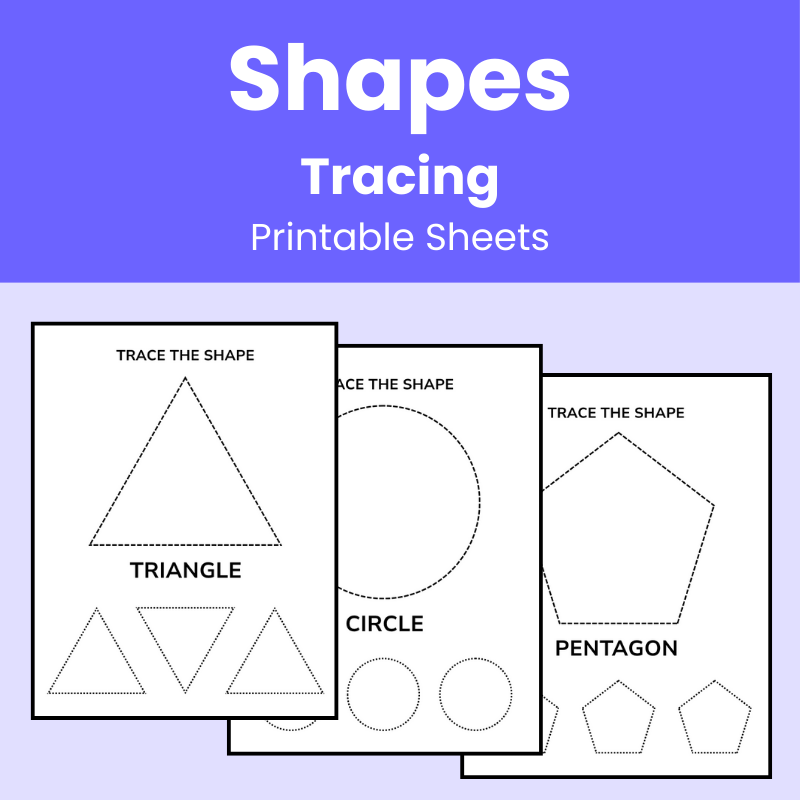 10 Shape Tracing Sheets (PDF)